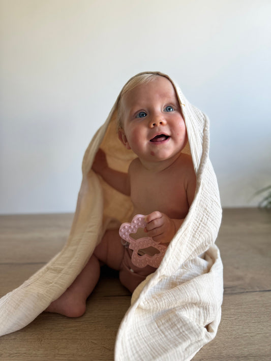 Tetra brisača s kapuco - bež