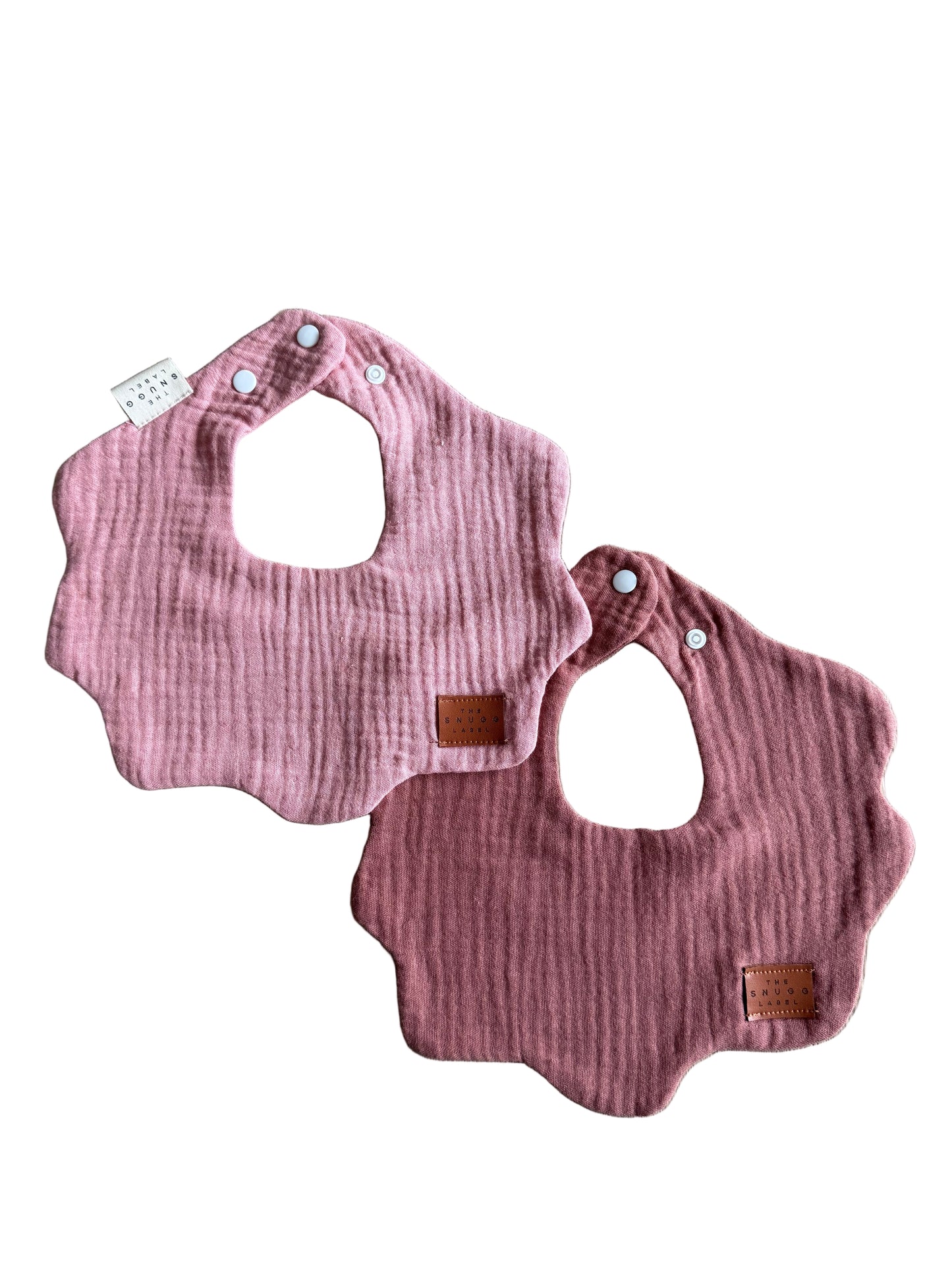 Slinček z valovitim robom - set 2 - roza