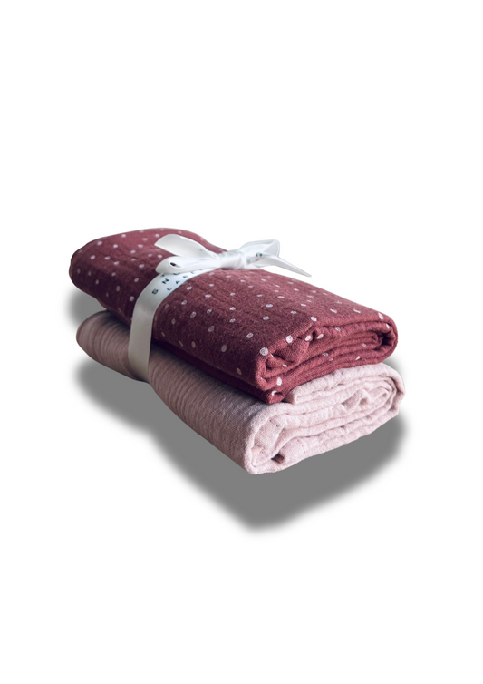 Tetra plenice - fuksija pikice + mint enobarvna