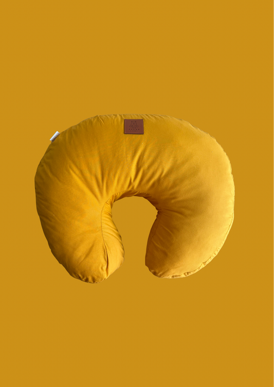 Blazina za dojenje z gorčično rumeno bombažno prevleko